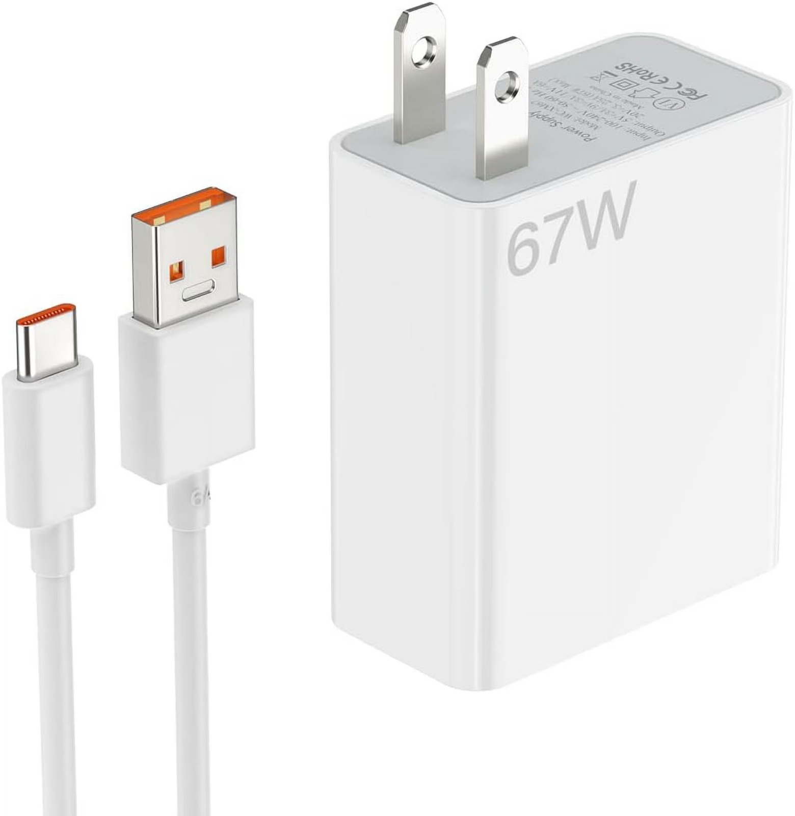 Cargador Xiaomi 67w Light Edition USB-C- Blanco